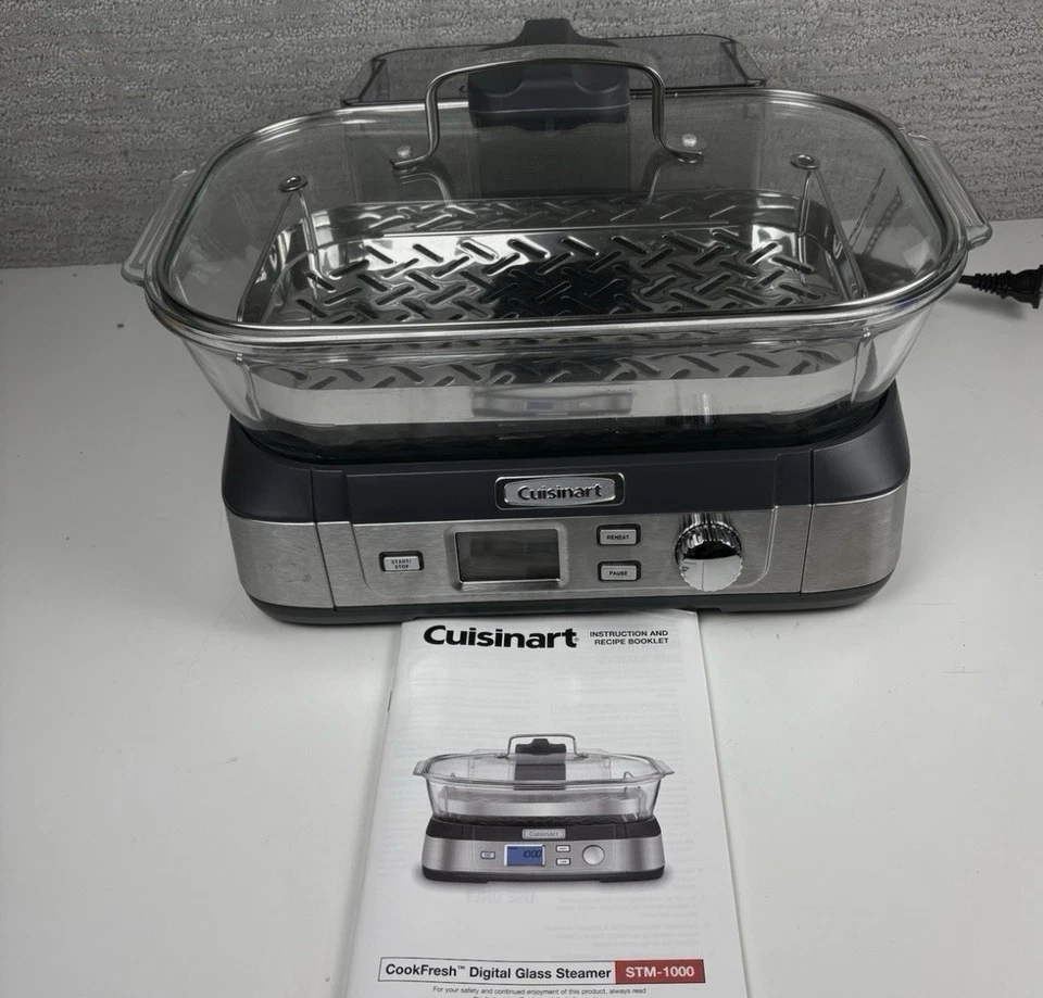 Vaporizador digital de vidrio Cuisinart STM-1000 CookFresh blanco acero inoxidable Foto 3 de 4