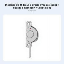 Verrou arqué inox sécurité coulissante