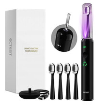 Sonic Electric Toothbrush with light/4 Brush Heads In Black