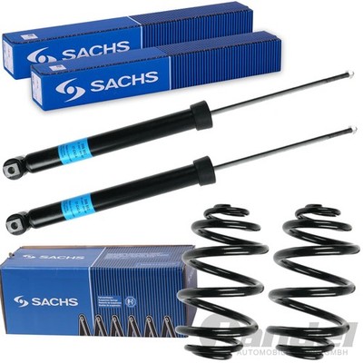2x SACHS STOSSDÄMPFER+FAHRWERKSFEDER HINTEN passend für BMW 3er E46 320-330