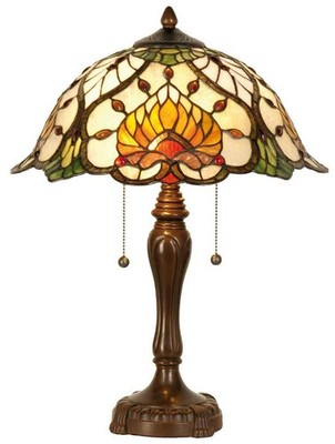 Tiffany Stehlampe Tischlampe ca. 50 x Ø 40 cm 2x E27 Max. 60W Clayre & Eef 5LL-5