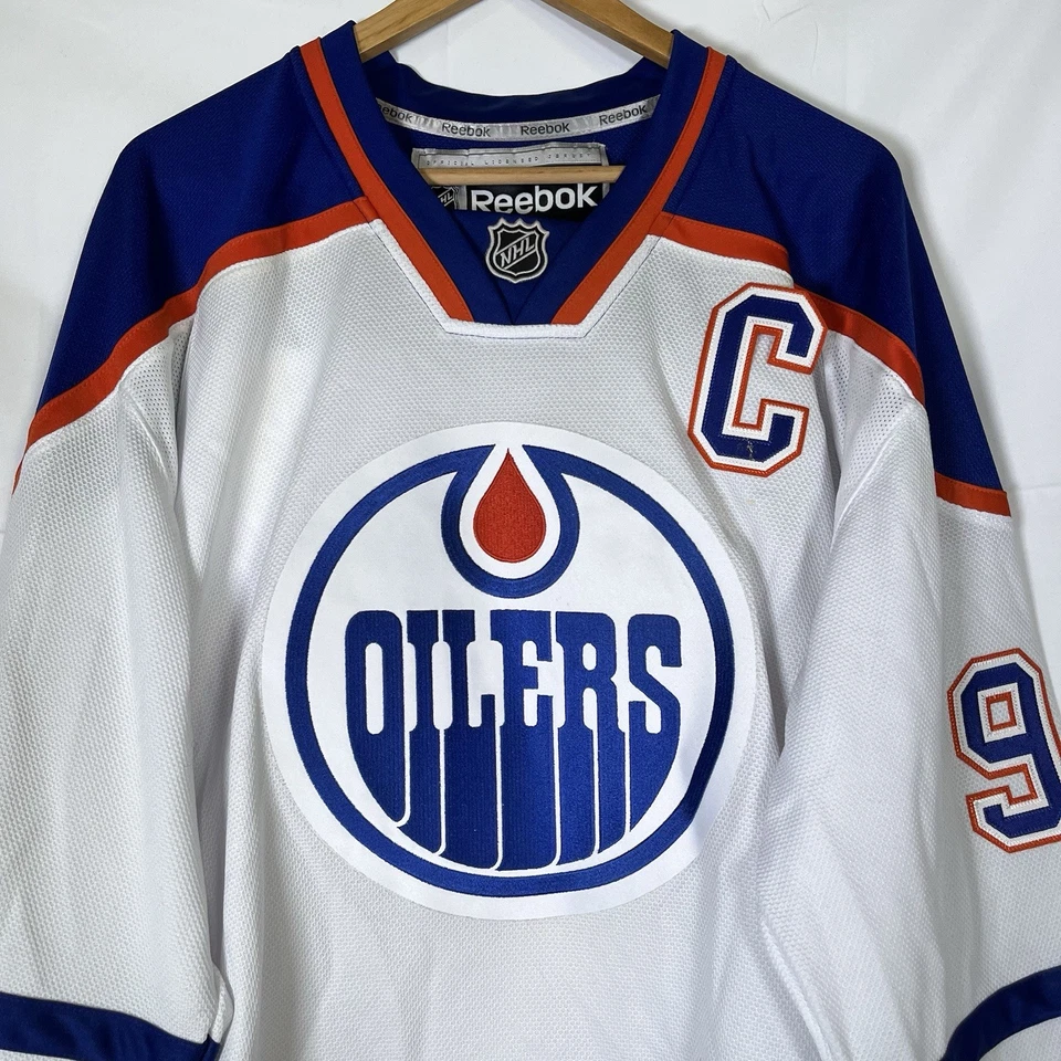 CAMISETA VINTAGE REEBOK 2013 AUTÉNTICA EDMONTON OILERS WAYNE GRETZKY #99 PARA HOMBRE L Foto 2 de 4
