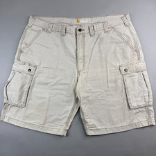 Carhartt Carpenter Mens 44W 10" Cargo Shorts Tan Canvas Workwear Relaxed Fit