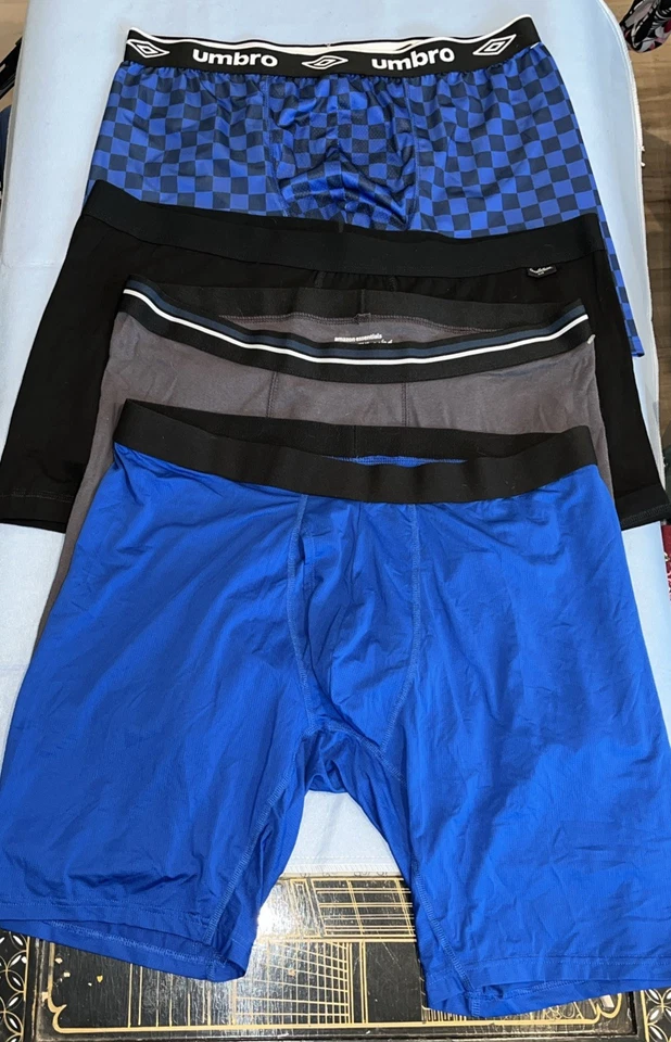 Lote de 4 cuecas boxer elásticas de poliéster designers mistos tamanho 2XL  - Imagem 2 de 3