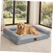 XL Dog Bed for Large Dogs, 42" Orthopedic Egg 42"L x 30"W x 6.4"Th Grey - Bed
