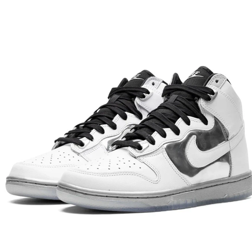 Nike Dunk High Metallic Silver W for sale | eBay
