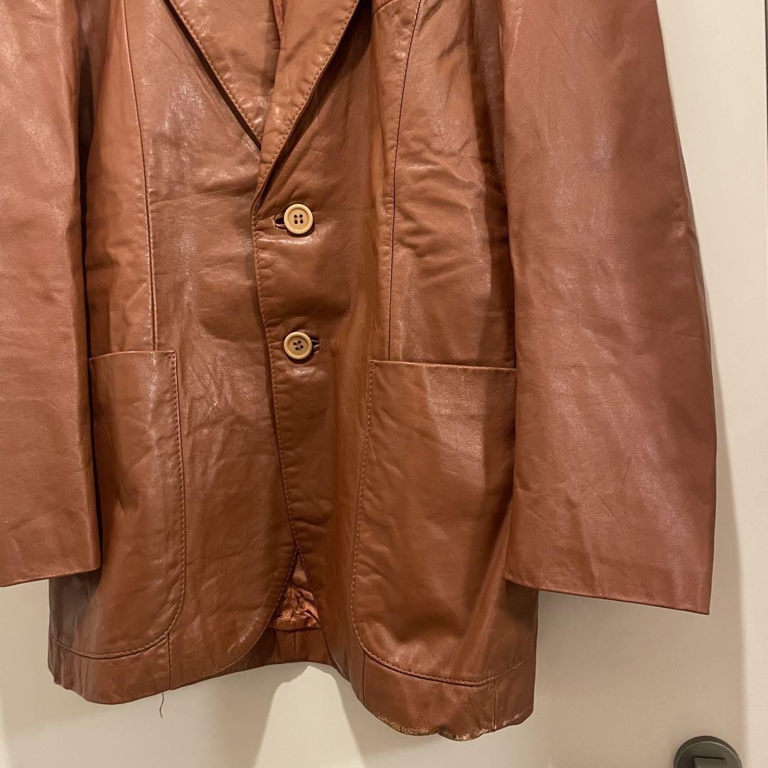Giacca di pelle Yves Saint Laurent vintage anni 70 taglia 38