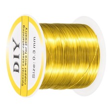 0.3mm Craft Wire Beading Copper Wire for Jewelry Make Supply Gold -328 ft