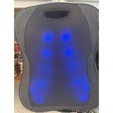 Shiatsu Back Massager With Heat Deep Tissue Lumbar Support Cushion Gray