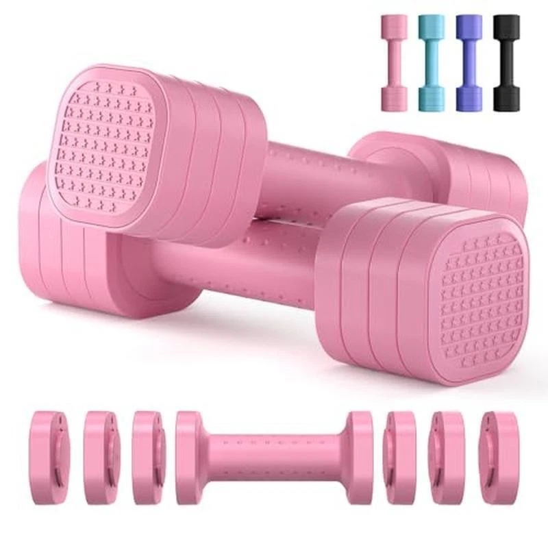 Adjustable Dumbbell Set of 2 4 in 1 Free Weight Women Home Gym Exercise Training