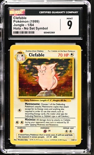 Clefable (Unlimited) graded CGC 9 for sale on eBay