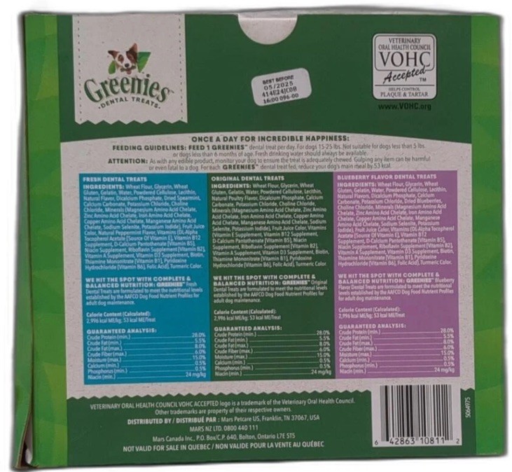 Greenies Petite Natural Dental Care Dog Treats, 36 Oz. Variety Pack