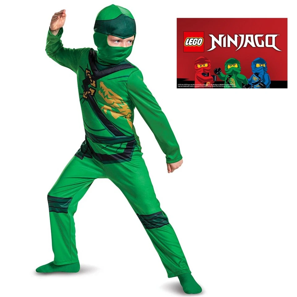PARTYXPEOPLE Karneval Kostüm Kinder Lego Ninjago Lloyd Overall Gr. M ( 7 - 8 Jahre )