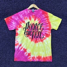 Pierce the Veil Band Logo Tie-Dye T-Shirt Size Medium