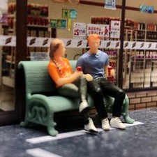 1/64 Diorama Bank Figur Modell Puppenhaus Miniatur Gartenszene Kollektion