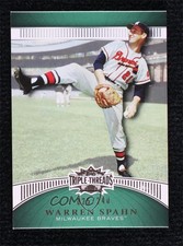 2010 Topps Triple Threads Emerald 25/240 Warren Spahn #14 HOF 9su