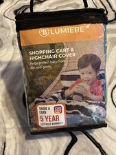 Lumiere Shopping Cart  Highchair Cover for Baby and Toddler Green Dino Print