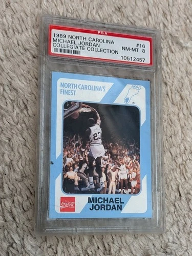 1989-90 Collegiate Collection North Carolina Michael Jordan #16 PSA 8 Mint