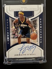 2024-25 Panini National Treasures JERMAINE O’NEAL Penmanship On Card Auto /75