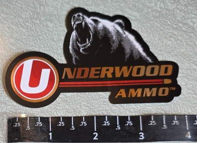 Underwood Ammo Reflective Grizzly Bear Ammunition Vinyl Sticker Decal Shot Show
