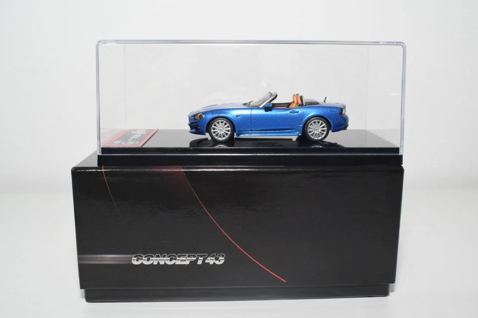B98 1:43 BBRC181D FIAT 124 SPIDER 2016 CON AZUL VIVO 208 SIN USAR, EN CAJA 039/100 RARO Foto 2 de 4