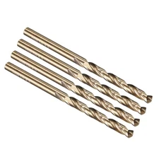 4.5mm Drill Bit Straight Shank M35 5% Cobalt HSS for Metal Steel - 4 Pack