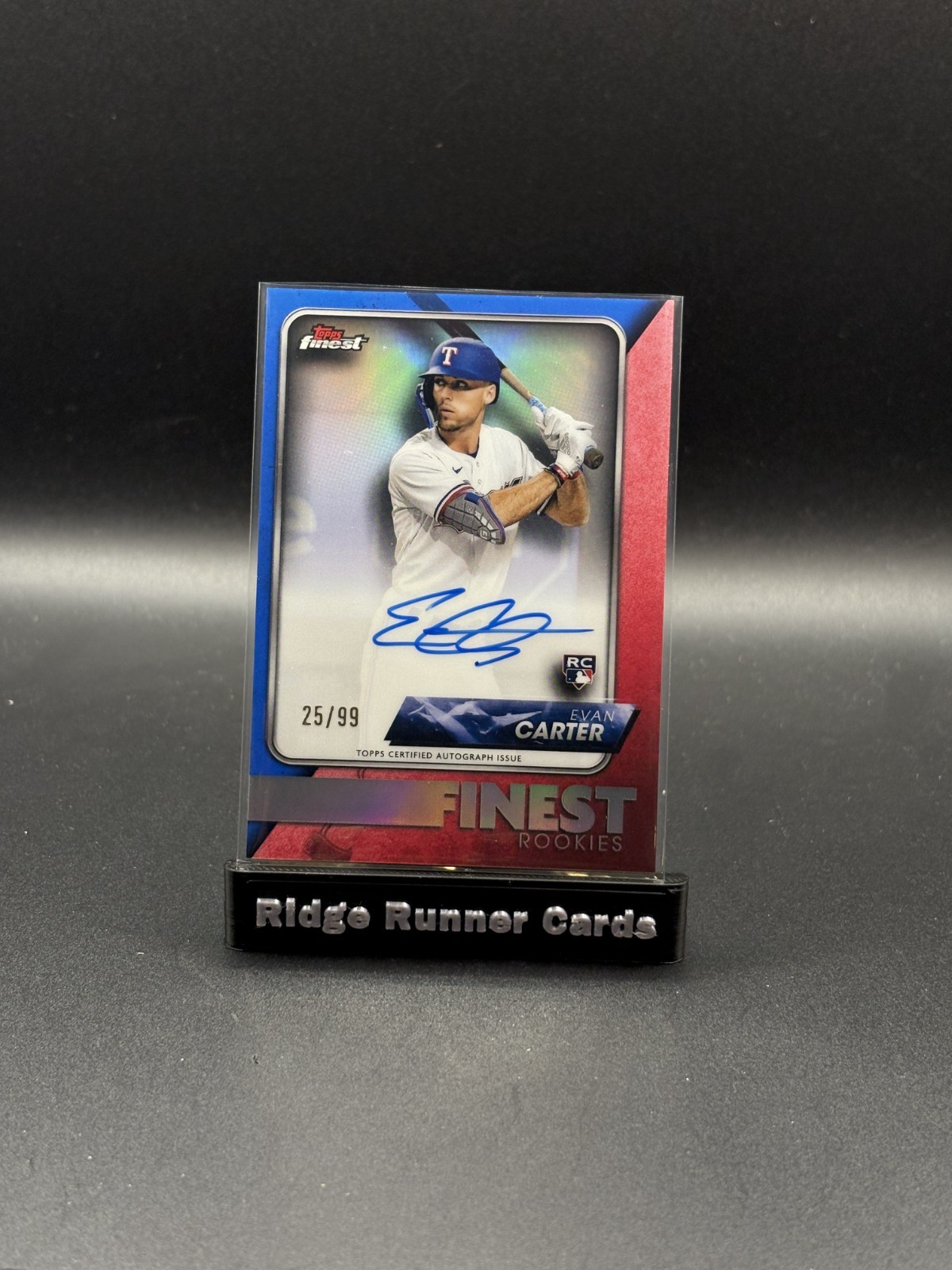 2024 Topps Finest EVAN CARTER Rookie Blue Refractor Autograph #/99 #FR-EC 