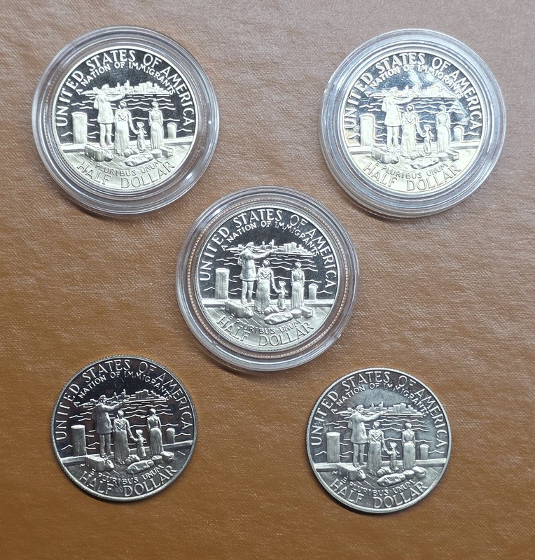 1986-S Commemorative Proof Half Dollar A Nation Of Immigrants LOT OF 5