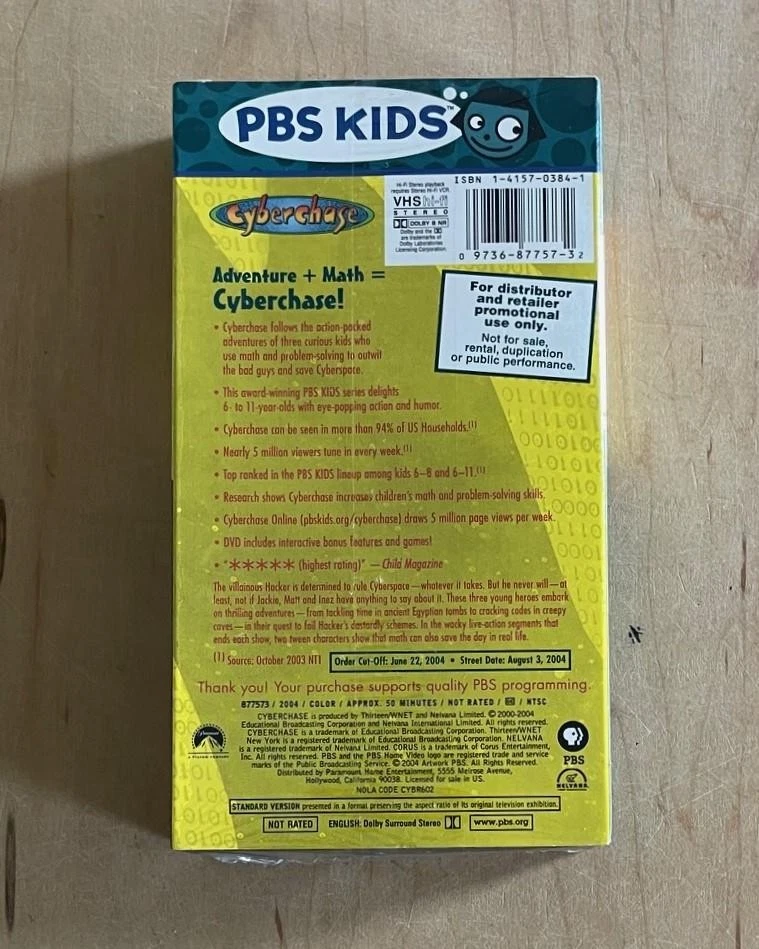 CYBERCHASE Totally Rad (2004) Sealed VHS Promo Screener PBS Kids Animation - Image 3 of 4