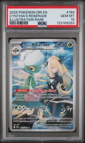 Cynthias Roserade 184/182 PSA 10 - Pokemon Destined Rivals MINT Condition