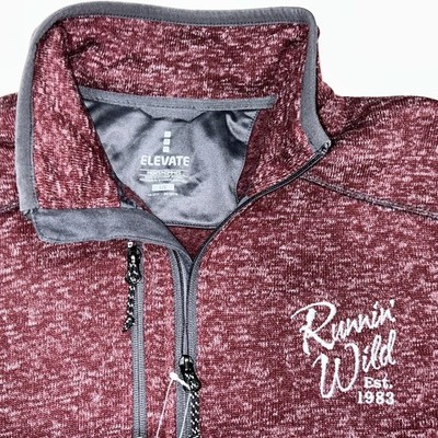 Elevate Sweatshirt Men s Large Red Crimson Heather Full Zip Razorback Brewery