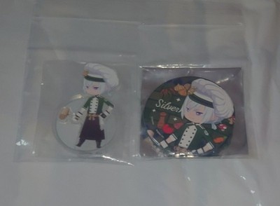 Twisted Wonderland Master Chef Acrylic Stand + Can Badge Silver MIB /