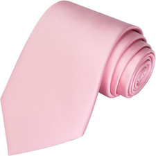 Solid Satin Tie Pure Color Necktie Mens Ties  Gift Box