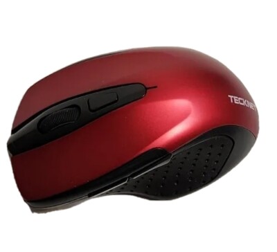 Tecknet Cordless Wireless Optical RED COLOR ComputerMouse Model:M003 BATTERY AAA