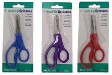 Wexford 5" Blunt Scissors Assorted Colors Red Blue Purple
