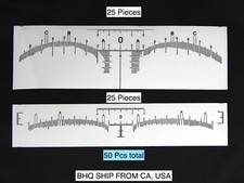50 x Disposable Eyebrow Ruler Sticker Makeup Tattoo Shaper Stencil Measure Tool