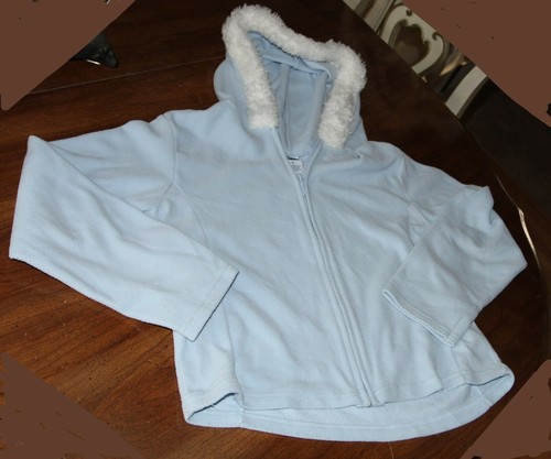 OLD NAVY Blue, White Faux Fur Full Zip 