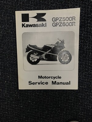 Kawasaki Motorcycle OEM Service Manual 99924-1055-04 GPZ500R ZX500