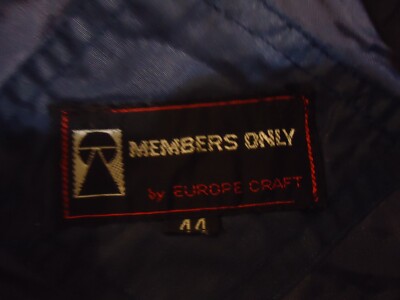 Vintage 80s Members Only Mens Blue Iconic Racer Jacket Full