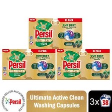 Persil XL Ultimate Washing Capsules Active Clean Stain Removal 38 Washes, 3 Pack