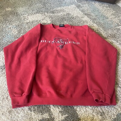 Vtg Starter Tampa Bay Buccaneers Sweatshirt Size XXL Red Pullover Sweater  NFL