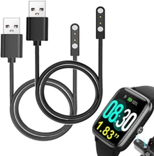 Smart Watch Cable Chargers for GRV FC1 1.83” Smartwatch, 2-Pack