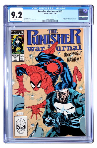 Punisher War Journal #15 Spider-Man App CGC NM- 9.2 White Pages 4359465008