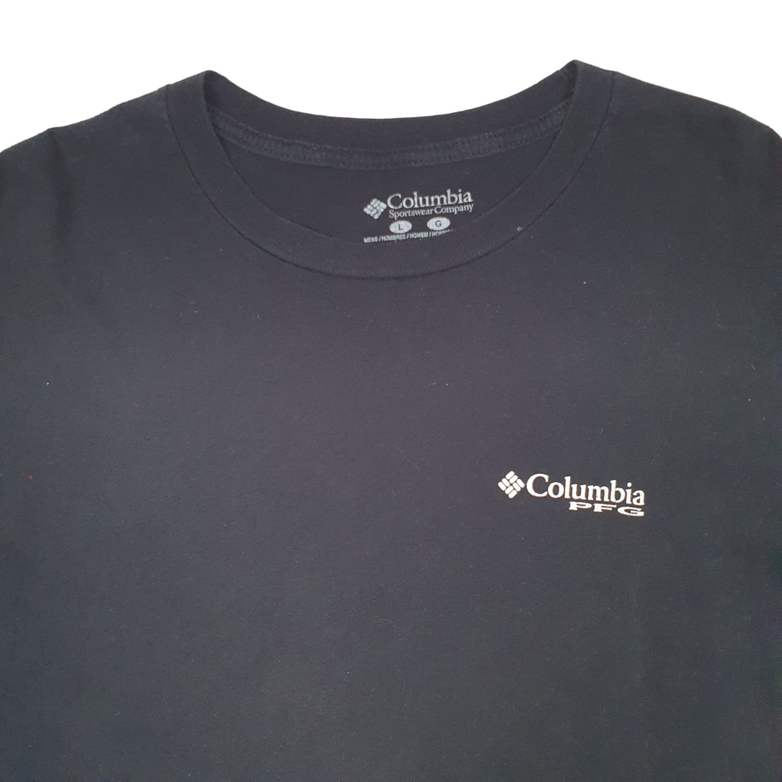 COLUMBIA SPORTSWEAR Black T Shirt Tee Short Sleeve Cotton Mens L image 3