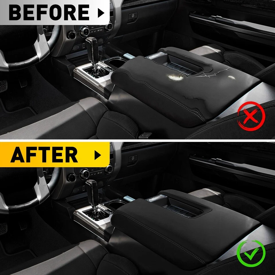 Console Center Lid Armrest Cover Waterproof For Toyota Tundra 2014-19 2020 2021 - Imagem 4 de 4