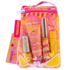Pink Lemonade Glam Bag Makeup Set for Girls | Lip Balm, Lip Gloss, Nail Polish