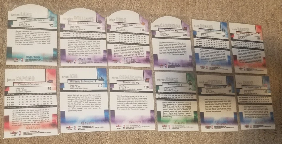 🔥12 Tarjeta Rc 2003-04 Fleer Mystique Troquelado/600/999 Lebron James Año Novato Foto 4 de 4