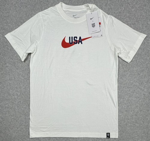Boys Nike Tee Team USA White Swoosh Youth T-Shirt Size Large (14/16)