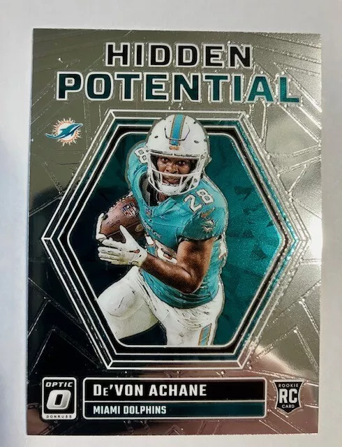 2023 Panini Donruss Optic Hidden Potential Silver Rookie De'Von Achane Dolphins