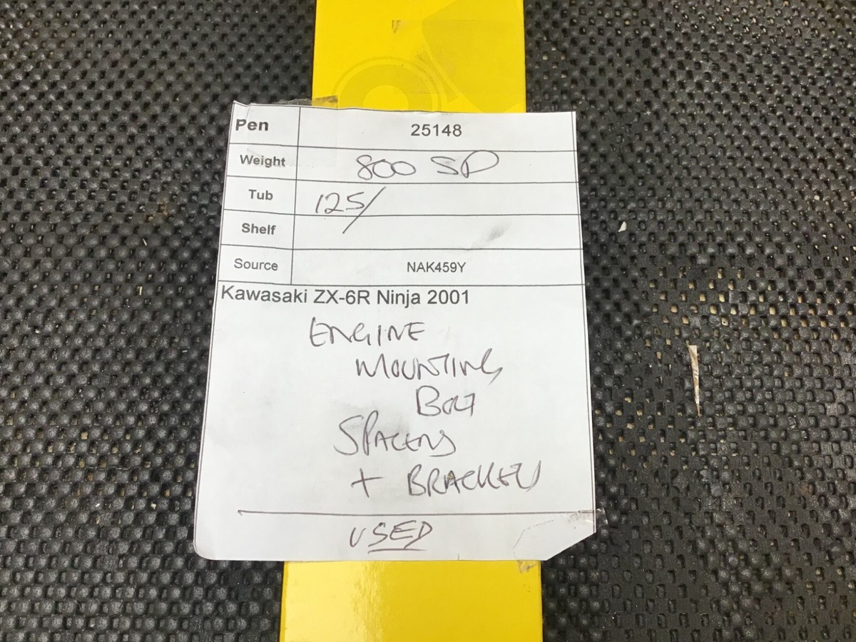 Kawasaki ZX-6R Ninja 2001 Engine Mounting Bolts Spacers and